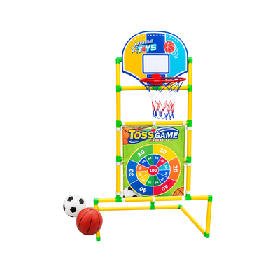 Set de Portería de Fútbol y Canasta de Baloncesto