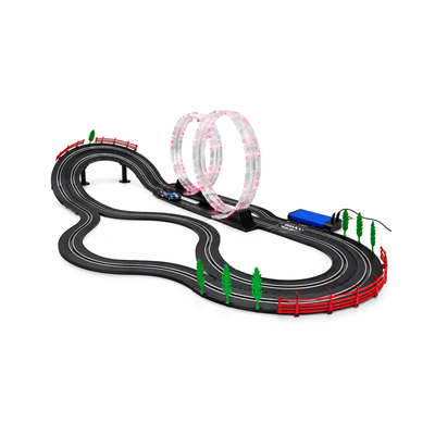 Pista de Carrera a Pilas con Coche Iluminado