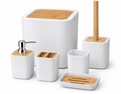 Juego de Accesorios de Baño – Blanco