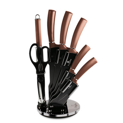 Set de cuchillos de cocina Berlinger Haus con base rotatoria.